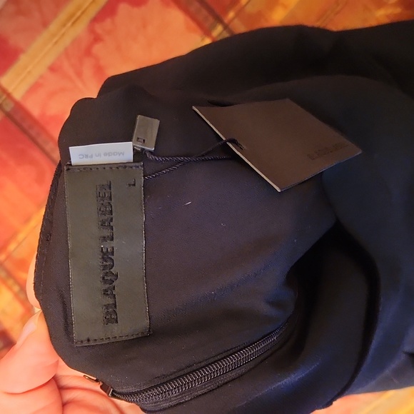 NWT BLAQUE LABEL long sleeve black dress L - Picture 5 of 6